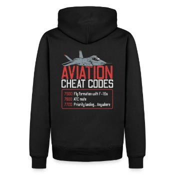 Luftfahrt Cheats Flugzeug Jet Geschenk fliegen - Männer Premium Bio Hoodie - Schwarz - Hinten - Nico (187cm)