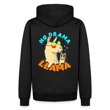 No Drama LLama Lama Ideee de cadeau Renard - Sweat à capuche Premium bio Homme - noir - Dos - Nico (187cm)