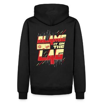 The Lag cadeau de jeu console PC jouer cheat - Sweat à capuche Premium bio Homme - noir - Dos - Nico (187cm)
