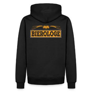 Bierologe cadeau Bavière de bière drôles de phrases - Sweat à capuche Premium bio Homme - noir - Dos - Nico (187cm)