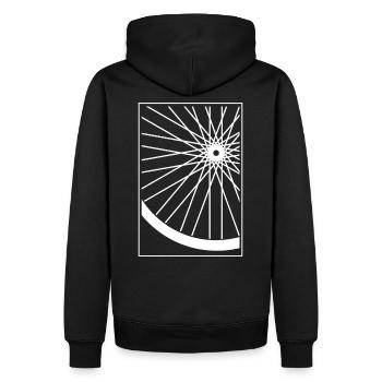Rad Geschenk Fahrrad Rennrad MTB Fatbike Pedal - Männer Premium Bio Hoodie - Schwarz - Hinten - Nico (187cm)