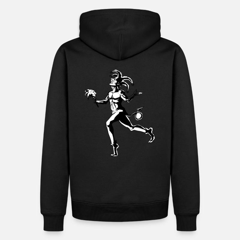 Déguisement médiéval de bouffon de cour maladroit - Sweat à capuche Premium bio Homme - noir