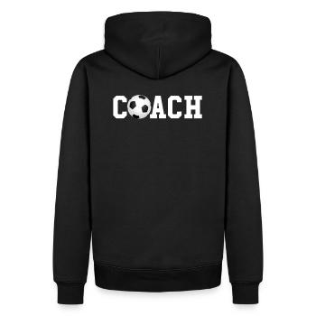 Fußball Coach Geschenk Trainer Sport trainieren - Männer Premium Bio Hoodie - Schwarz - Hinten - Nico (187cm)