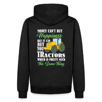 Heureux fermier présente tracteur tracteur - Sweat à capuche Premium bio Homme - noir - Dos - Nico (187cm)