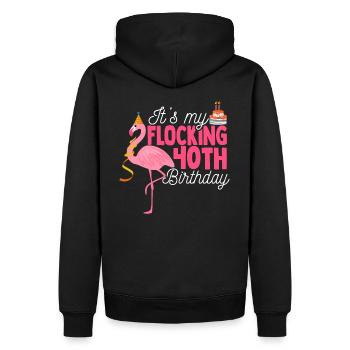 40ème anniversaire chemise 1979 cadeau de fête des années 40 - Sweat à capuche Premium bio Homme - noir - Dos - Nico (187cm)