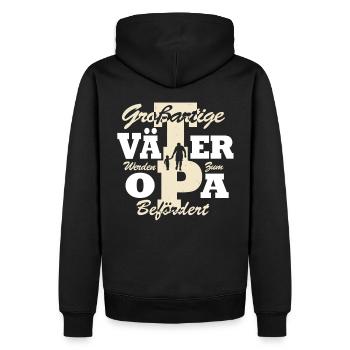 Papa Dad Daddy Vater Opa Geschenk zum Vatertag - Männer Premium Bio Hoodie - Schwarz - Hinten - Nico (187cm)