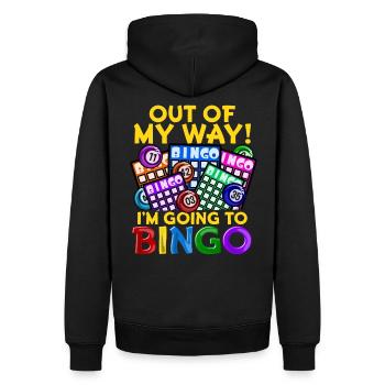 T-shirt de jeu de bingo-test Lucky Seniors Fun Gift - Sweat à capuche Premium bio Homme - noir - Dos - Nico (187cm)