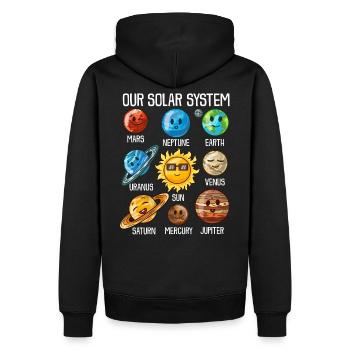 Système solaire T-Shirt Planet Universe Gift - Sweat à capuche Premium bio Homme - noir - Dos - Nico (187cm)