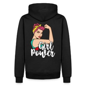 Chemise Girl Power Droits des femmes Liberté Emanze - Sweat à capuche Premium bio Homme - noir - Dos - Nico (187cm)