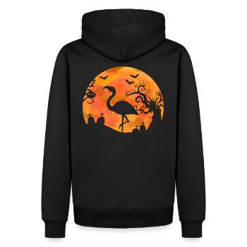 T-shirt flamant Halloween cadeau flamant rose - Sweat à capuche Premium bio Homme - noir - Dos - Nico (187cm)