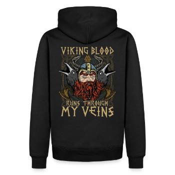 T-shirt de sang viking pour le fier Nordmann - Sweat à capuche Premium bio Homme - noir - Dos - Nico (187cm)