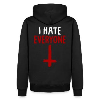 La haine croisée t-shirt satanisme diable Sinner 666 - Sweat à capuche Premium bio Homme - noir - Dos - Nico (187cm)