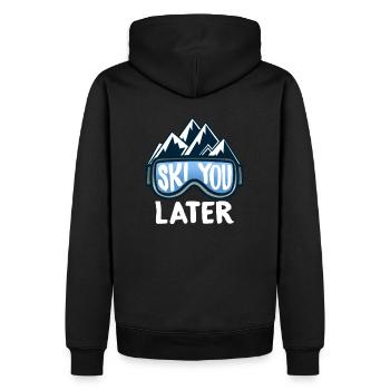 Sports d’hiver Ski you later T-Shirt Montagne Sport Alpes - Sweat à capuche Premium bio Homme - noir - Dos - Nico (187cm)
