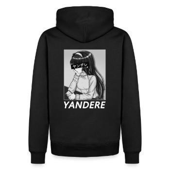 Yandere Anime Japan Manga Mädchen Comic niedlich - Männer Premium Bio Hoodie - Schwarz - Hinten - Nico (187cm)