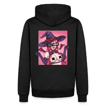 Anime manga fille japon seins cosplay culture - Sweat à capuche Premium bio Homme - noir - Dos - Nico (187cm)