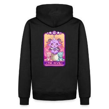 The Devil Anime Kawaii Tarot Wahrsager Baphomet - Männer Premium Bio Hoodie - Schwarz - Hinten - Nico (187cm)