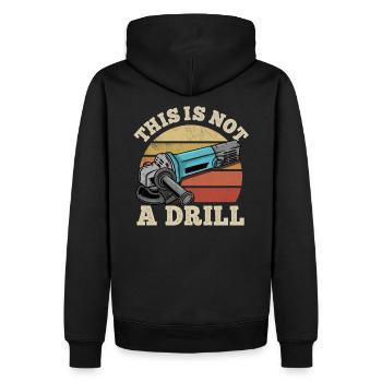 This is not a screwdriver - chainsaw Förster - Men’s Premium Organic Hoodie - black - Back - Nico (187cm)