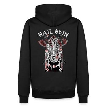 Hail Odin Warrior Valhalla Beard Heide Pride Honor - Men’s Premium Organic Hoodie - black - Back - Nico (187cm)