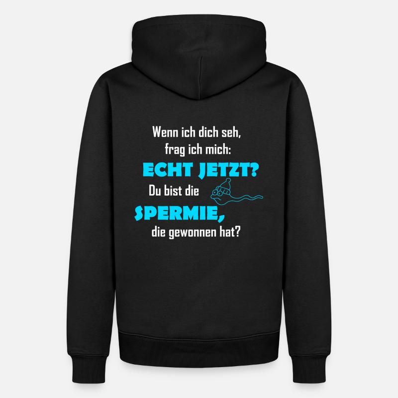 spruch witzig - Männer Premium Bio Hoodie - Schwarz