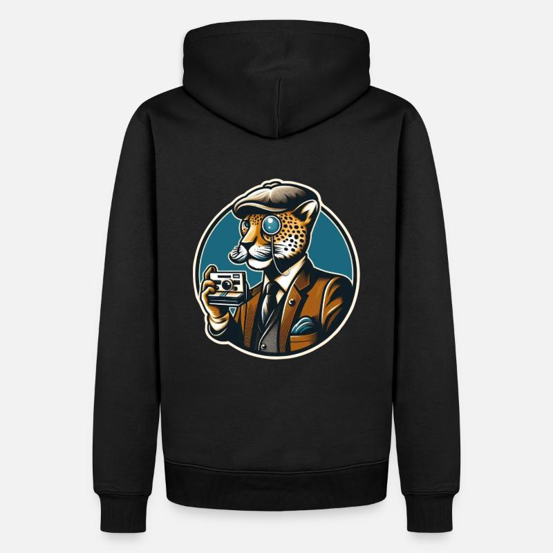 PAPI JAGUAR - Sweat à capuche Premium bio Homme - noir