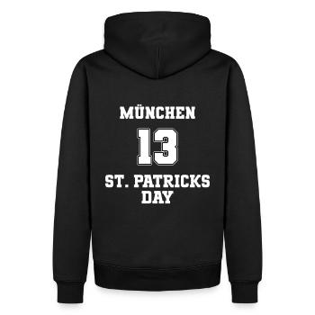 München St. Patricks Day - Männer Premium Bio Hoodie - Schwarz - Hinten - Nico (187cm)