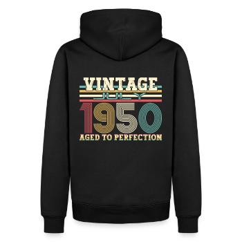 Millésime Juillet 1950 72ème anniversaire Hommes 72 ans - Sweat à capuche Premium bio Homme - noir - Dos - Nico (187cm)