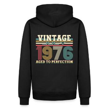 Millésime Juillet 1976 46ème anniversaire Hommes 46 ans - Sweat à capuche Premium bio Homme - noir - Dos - Nico (187cm)