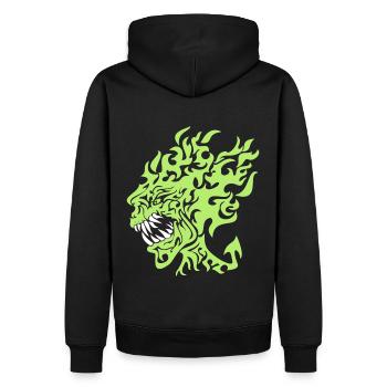 Flamin Heed Customise - Men’s Premium Organic Hoodie - black - Back - Nico (187cm)