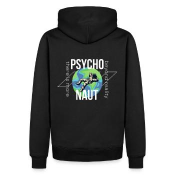 Psychonaut Astronaut (Spirituell) - Männer Premium Bio Hoodie - Schwarz - Hinten - Nico (187cm)