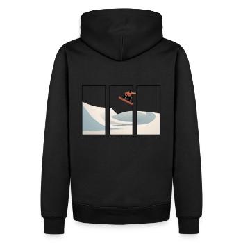 Shred the Silence - Men’s Premium Organic Hoodie - black - Back - Nico (187cm)