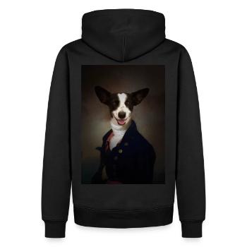 Doggy Reich - Männer Premium Bio Hoodie - Schwarz - Hinten - Nico (187cm)
