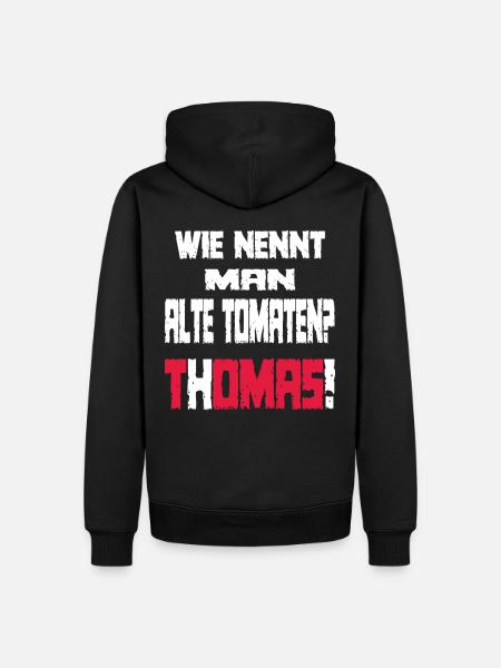 A funny saying with Thomas - Men’s Premium Organic Hoodie - black