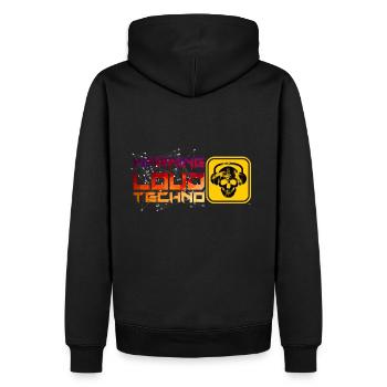 Warning Loud Techno Music EDM Festival Dancers - Men’s Premium Organic Hoodie - black - Back - Nico (187cm)