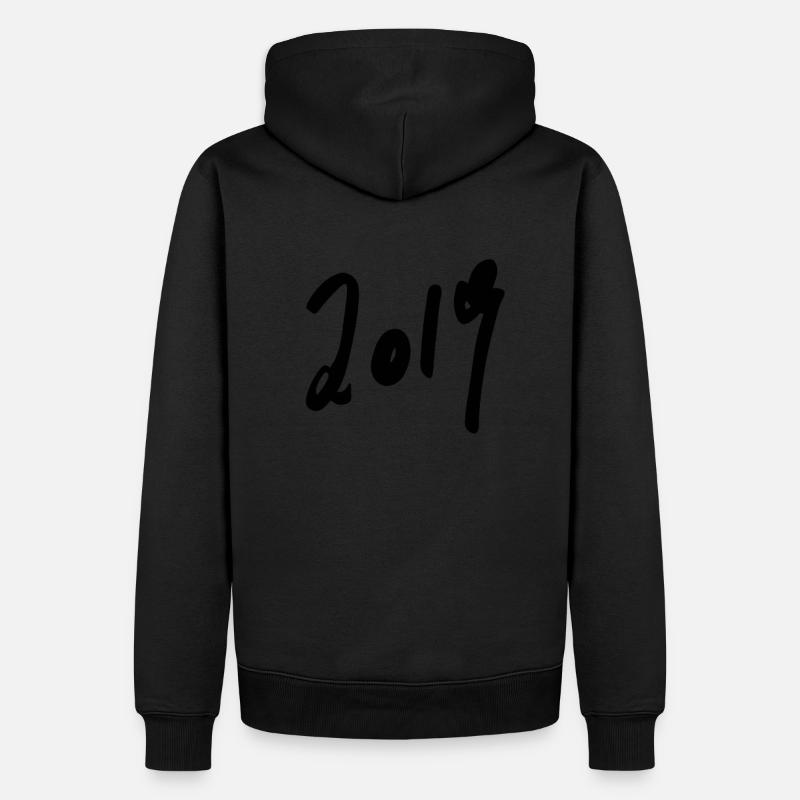 2019 - Sweat à capuche Premium bio Homme - noir