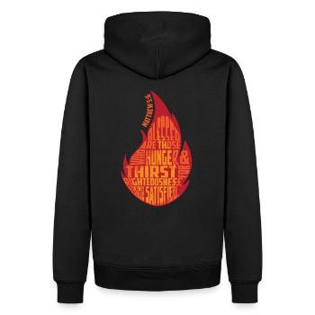 Bibelverse Vintage moderne 90er Jahre Psalm - Männer Premium Bio Hoodie - Schwarz - Hinten - Nico (187cm)