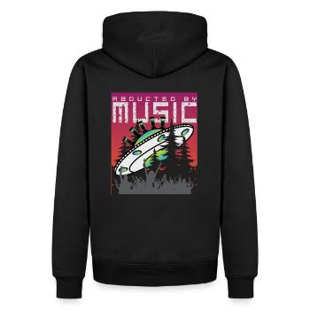 UFO kidnappé par Music EDM Techno Festival - Sweat à capuche Premium bio Homme - noir - Dos - Nico (187cm)