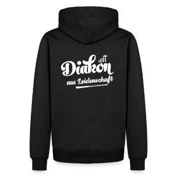 Diakon Diakonie Jesus Glaube Kirche Religion - Männer Premium Bio Hoodie - Schwarz - Hinten - Nico (187cm)