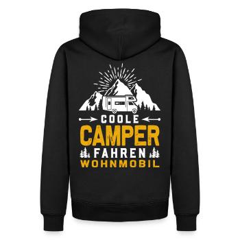 Coole Camper fahren Wohnmobil - Männer Premium Bio Hoodie - Schwarz - Hinten - Nico (187cm)