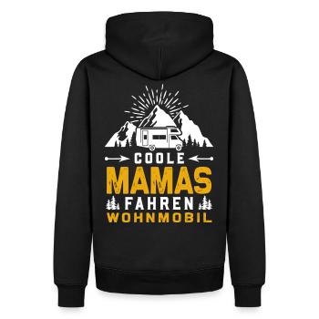 Coole Mamas fahren Wohnmobil - Männer Premium Bio Hoodie - Schwarz - Hinten - Nico (187cm)