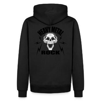 Idée cadeau de musique rock heavy metal - Sweat à capuche Premium bio Homme - noir - Dos - Nico (187cm)