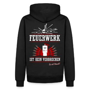 Feuerwerk ist kein Verbrechen Pyro - Männer Premium Bio Hoodie - Schwarz - Hinten - Nico (187cm)
