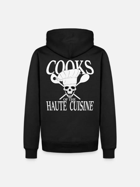 drôle, cuisiner, cuisiniers, tablier, chemise, barbecue - Sweat à capuche Premium bio Homme - noir