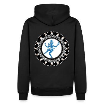 Dancing Shiva - Lord of Destruction and Creation - Men’s Premium Organic Hoodie - black - Back - Nico (187cm)
