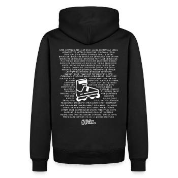 Büste Ein Umzug - Männer Premium Bio Hoodie - Schwarz - Hinten - Nico (187cm)