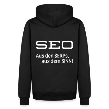SEO Suchmaschinenoptimierung Shirts und Hoodies - Männer Premium Bio Hoodie - Schwarz - Hinten - Nico (187cm)