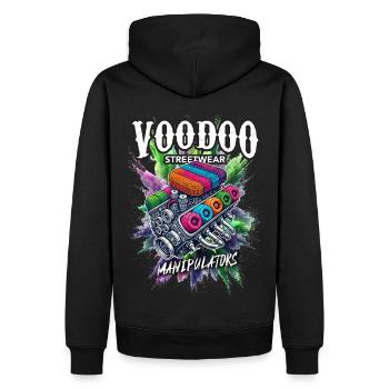 VooDoo "Manipulators" - Motor - Männer Premium Bio Hoodie - Schwarz - Hinten - Nico (187cm)