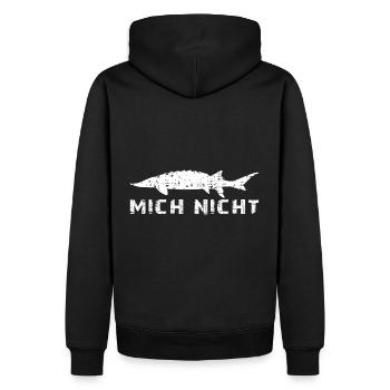 Stör mich nicht lustiger Stör Angler Spruch - Männer Premium Bio Hoodie - Schwarz - Hinten - Nico (187cm)