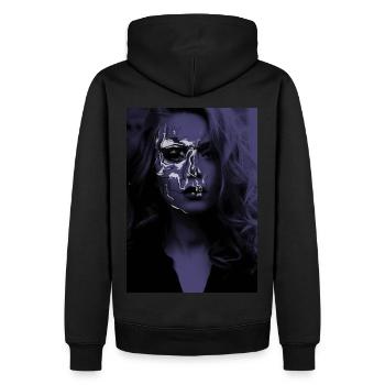 Vampire Girl // Woman - Männer Premium Bio Hoodie - Schwarz - Hinten - Nico (187cm)