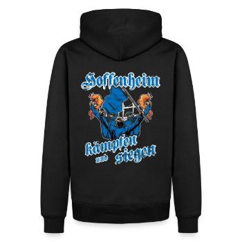 Hoffenheim kämpfen und siegen - Männer Premium Bio Hoodie - Schwarz - Hinten - Nico (187cm)