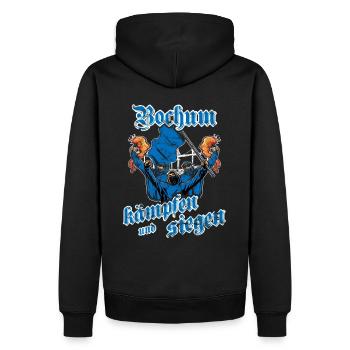 Bochum kämpfen und siegen - Männer Premium Bio Hoodie - Schwarz - Hinten - Nico (187cm)